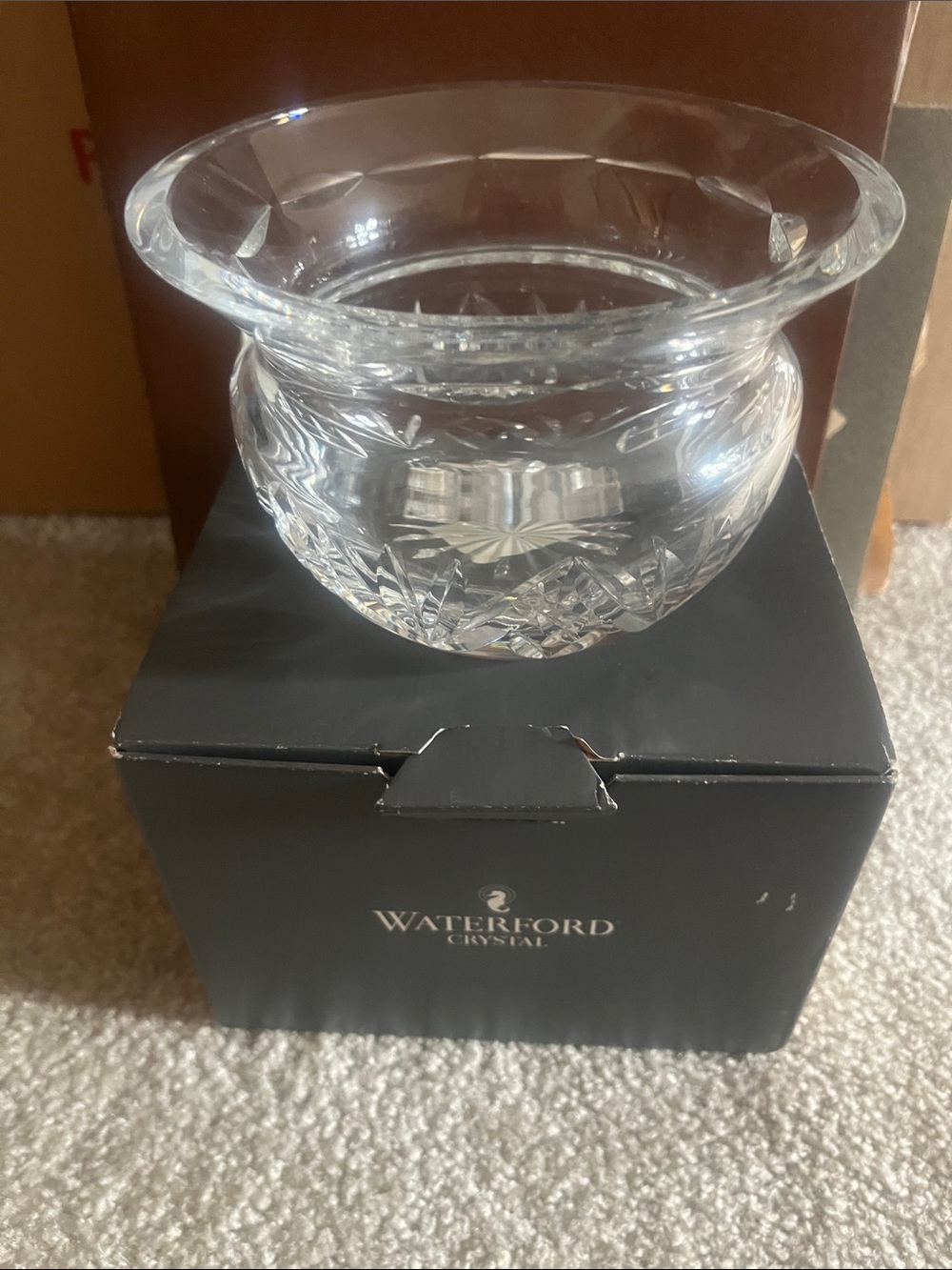 Waterford Clear Crystal Cut Glass Vase